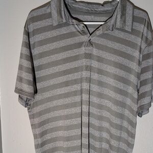 Old Navy Men's Gray Striped Polo